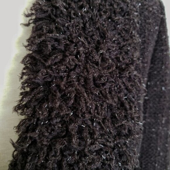 St John Vintage Brown Knit Belted Blazer Jacket with Furry Removable Collar - Picture 4 of 7